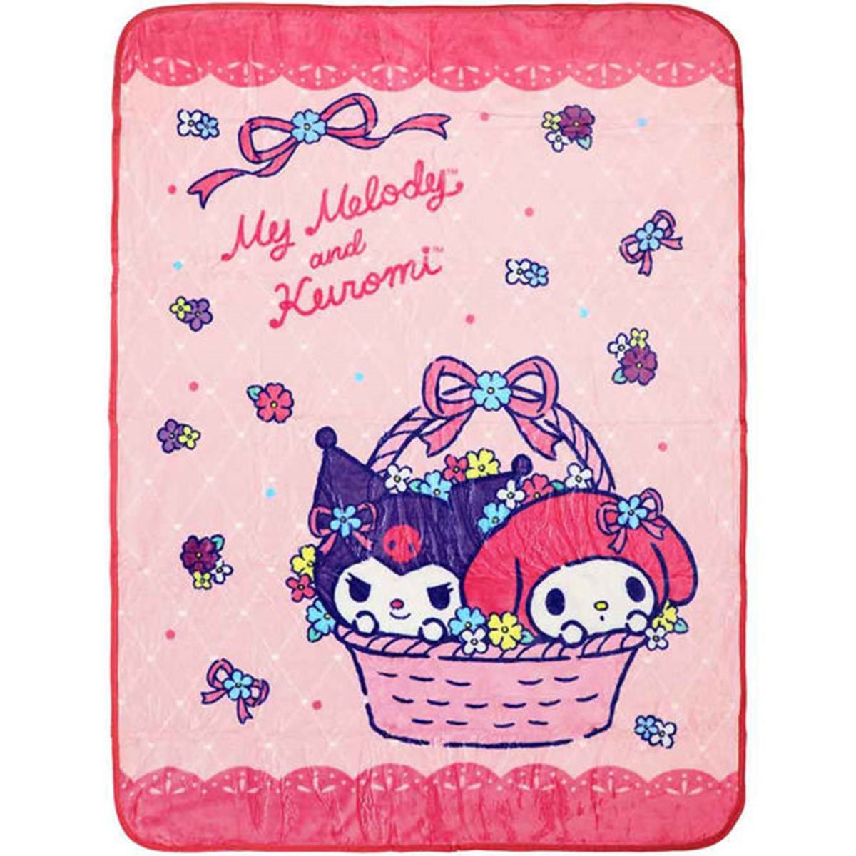 Sanrio Kuromi and My Meoldy Super SOFT Fleece Throw Blanket: