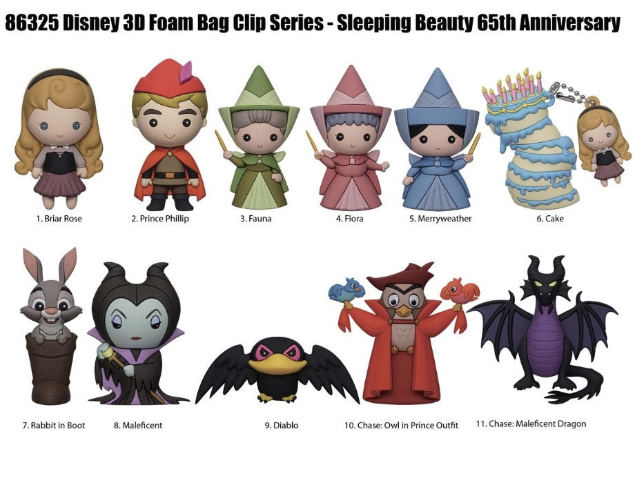 Sleeping Beauty 65th Anniversary 3D Foam Bag Clip