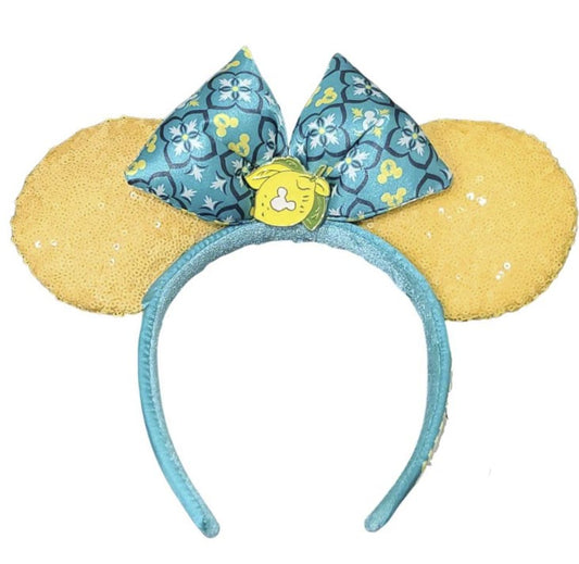 Disney Parks Epcot Saluti Limoncello Italy Minnie Mouse Ears Headband Lemon