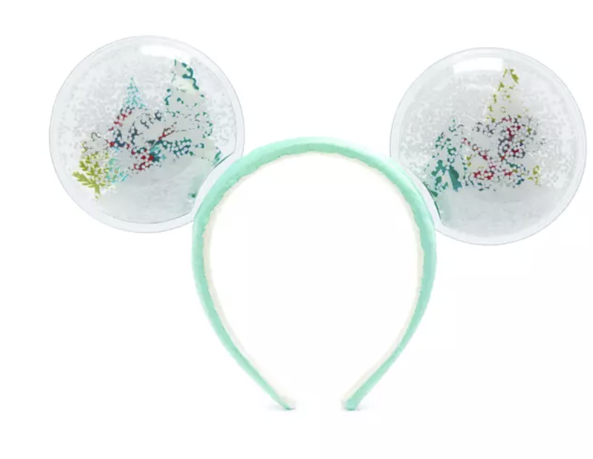 Disney Parks Mickey and Minnie Festive Snow Globe Ears Headband For Adults