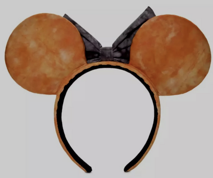 Disney Parks Minnie Mouse Orange Gray Tie Dye Ears Headband