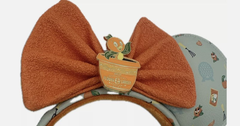 2024 Disney Parks Epcot Flower Garden Orange Bird Minnie Ear Headband Loungefly