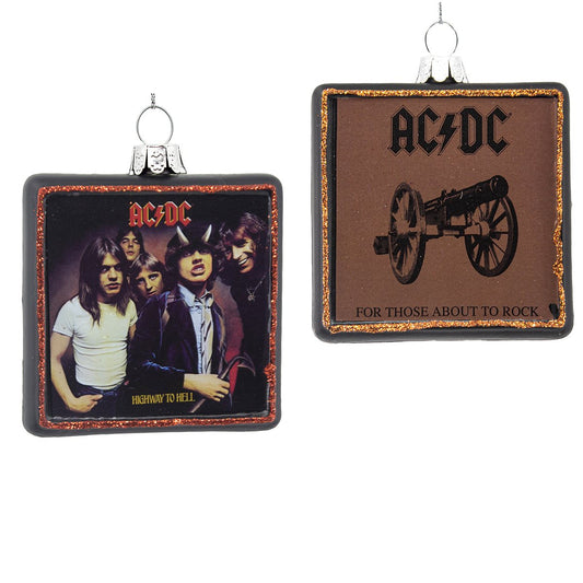 AC/DC Album Cover 3 1/2-Inch Glass Ornament