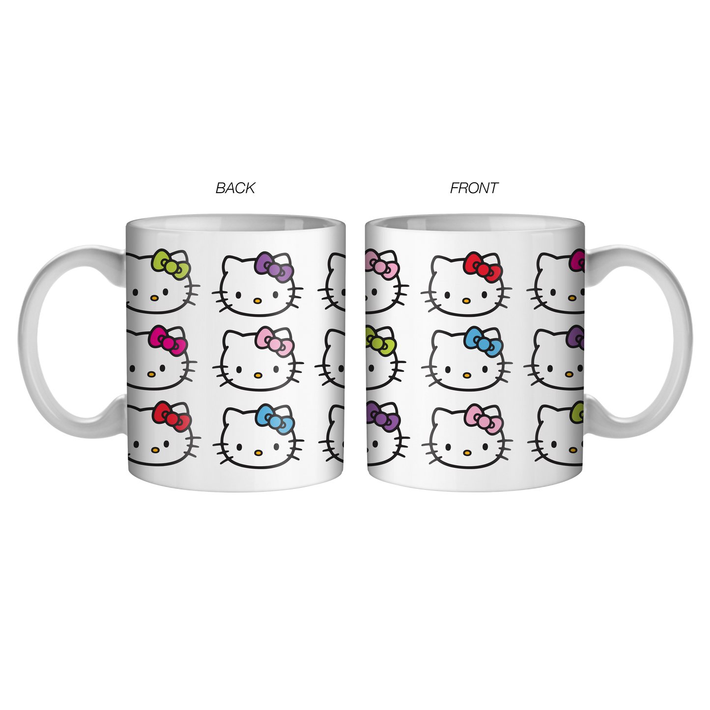 Hello Kitty Faces and Bows Ceramic Mug