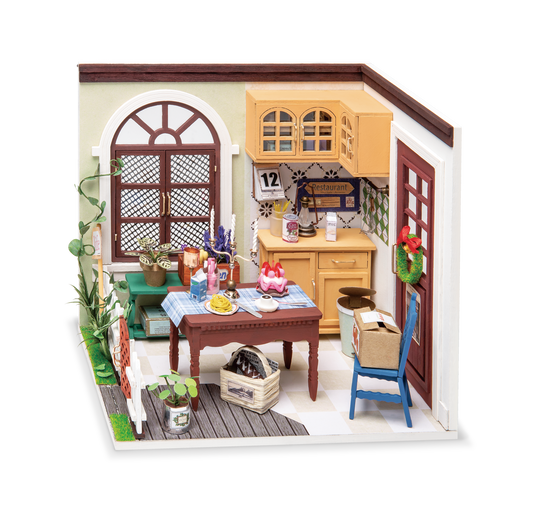 Rolife DIY Wooden Dollhouse Dining Room Models Kit DGM09