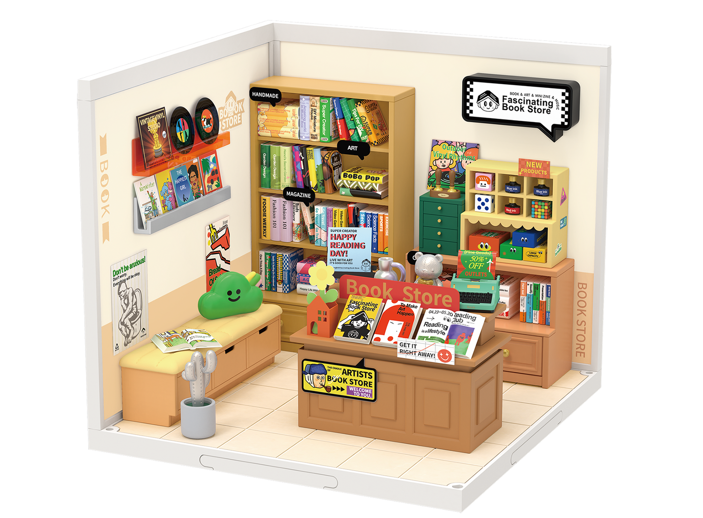 Rolife DIY miniature house DW004 Fascinating Book Store